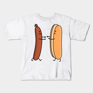 Funny sausage and bun couple Kids T-Shirt